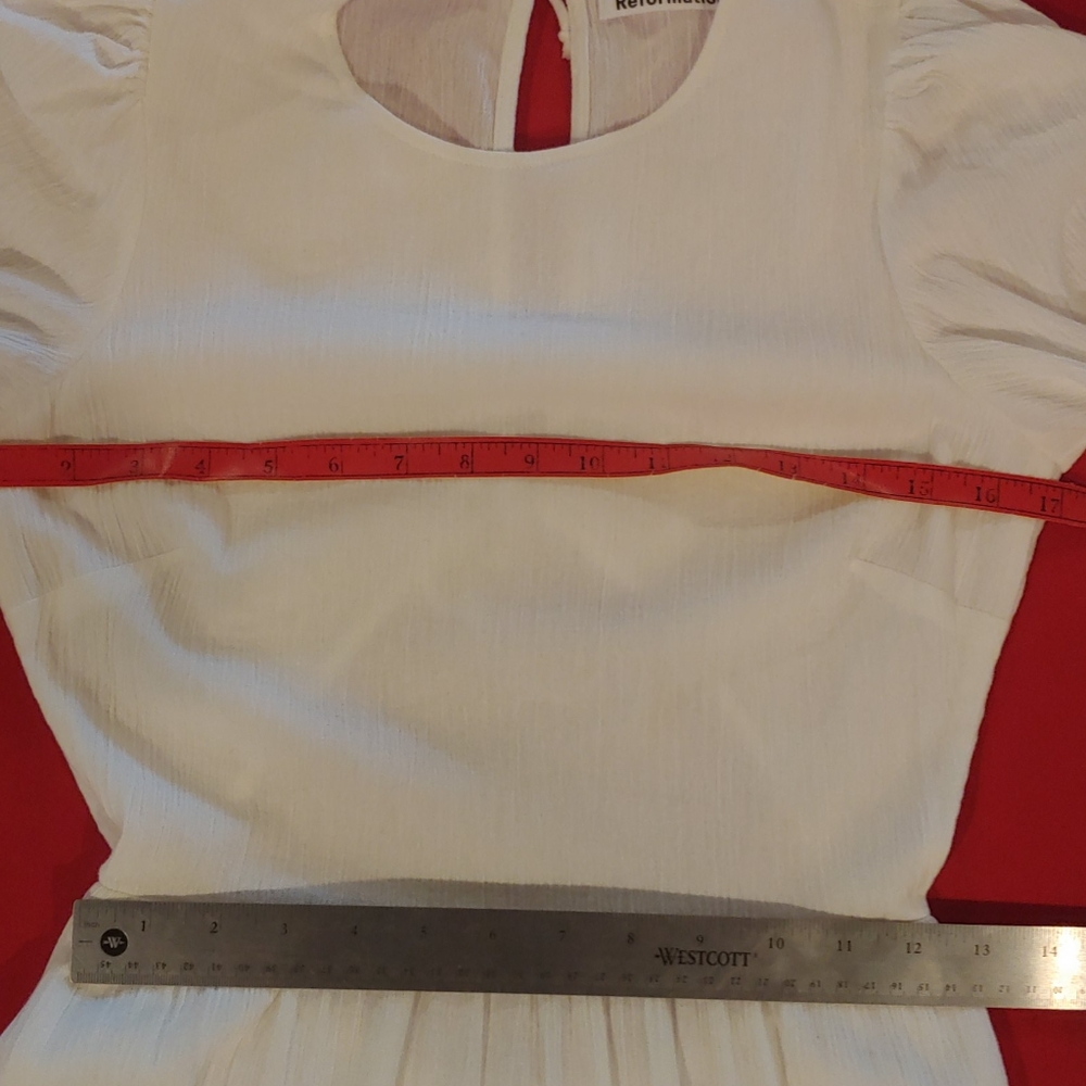 Reformation Chicago dress NWOT - Ivory, size 4 - Picture 11 of 13